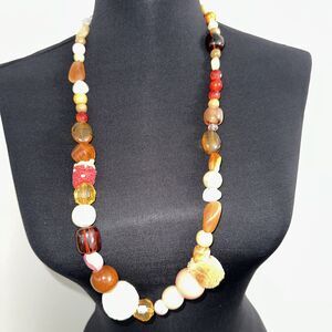 Beaded chunky  costume fashion necklace